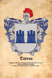 Escudo heráldico del apellido TERREU