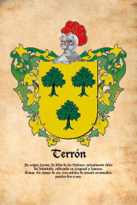 Escudo heráldico del apellido TERRON