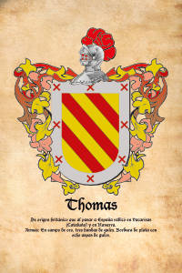 Escudo heráldico del apellido THOMAS