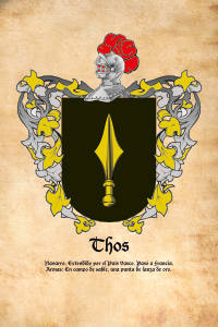 Escudo heráldico del apellido THOS