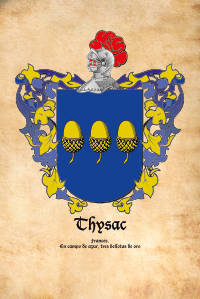 Escudo heráldico del apellido THYSAC