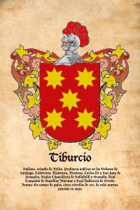 Escudo heráldico del apellido TIBURCIO