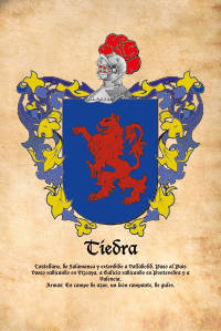 Escudo heráldico del apellido Tiedra