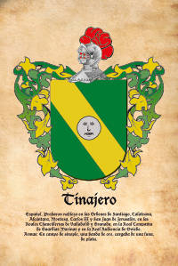Escudo heráldico del apellido TINAJERO