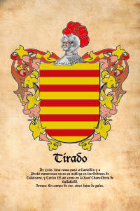Escudo heráldico del apellido TIRADO