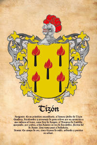 Escudo heráldico del apellido TIZON