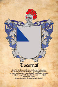 Escudo heráldico del apellido TOCORNAL
