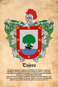 Escudo heráldico del apellido TOJERO