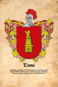 Escudo heráldico del apellido TOME