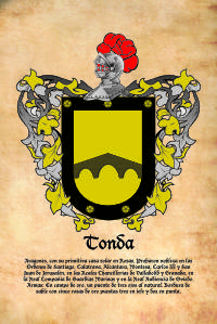 Escudo heráldico del apellido TONDA