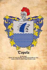 Escudo heráldico del apellido Topete