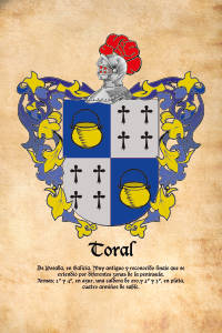 Escudo heráldico del apellido TORAL