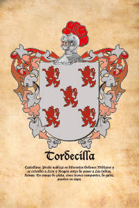 Escudo heráldico del apellido TORDECILLA