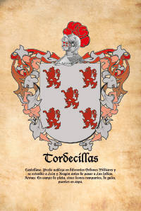 Escudo heráldico del apellido TORDECILLAS