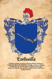 Escudo heráldico del apellido TORDESILLA