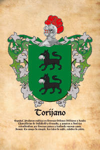 Escudo heráldico del apellido TORIJANO
