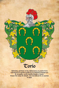 Escudo heráldico del apellido TORIO