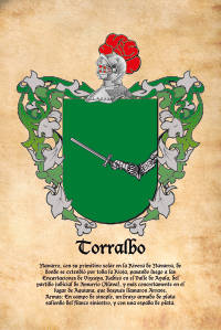 Escudo heráldico del apellido TORRALBO