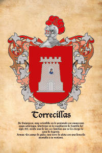 Escudo heráldico del apellido TORRECILLAS