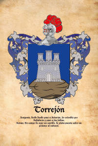 Escudo heráldico del apellido TORREJON
