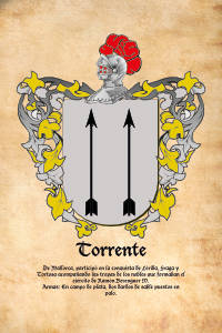 Escudo heráldico del apellido TORRENTE