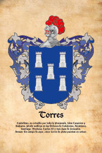 Escudo heráldico del apellido TORRES