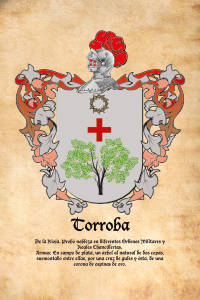 Escudo heráldico del apellido TORROBA