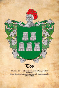 Escudo heráldico del apellido TOS