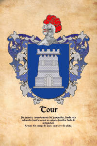 Escudo heráldico del apellido Tour