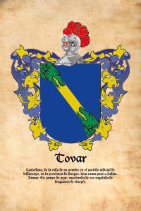 Escudo heráldico del apellido TOVAR
