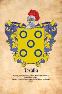 Escudo heráldico del apellido TRABA