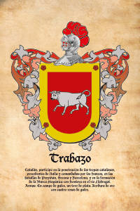 Escudo heráldico del apellido TRABAZO