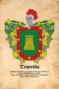 Escudo heráldico del apellido TRASVIÑA