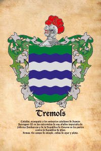 Escudo heráldico del apellido TREMOLS