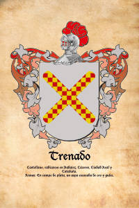 Escudo heráldico del apellido TRENADO