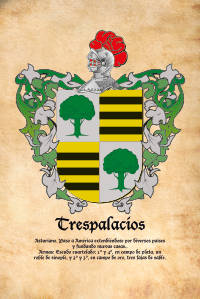 Escudo heráldico del apellido TRESPALACIOS