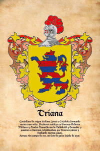 Escudo heráldico del apellido TRIANA