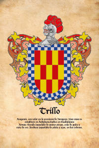 Escudo heráldico del apellido TRILLO