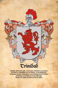 Escudo heráldico del apellido TRINIDAD
