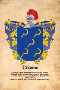 Escudo heráldico del apellido TRIVINO
