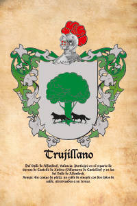 Escudo heráldico del apellido TRUJILLANO