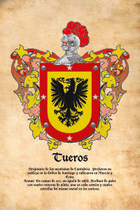 Escudo heráldico del apellido TUEROS