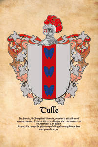 Escudo heráldico del apellido TULLE
