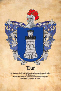 Escudo heráldico del apellido TUR