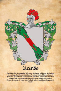 Escudo heráldico del apellido UCENDO