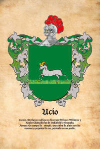 Escudo heráldico del apellido UCIO