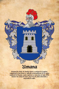 Escudo heráldico del apellido UMANA