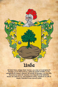 Escudo heráldico del apellido UNDA