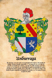 Escudo heráldico del apellido UNDURRAGA