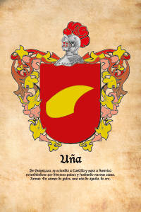 Escudo heráldico del apellido UÑA